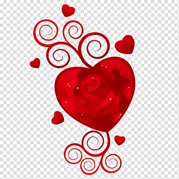 Happy Valentines Day February 14 Wish, Red rose heart transparent background PNG clipart
