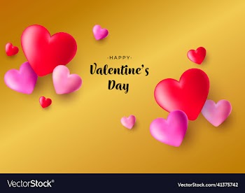 happy valentines day gold background