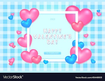 happy valentines day greeting card banner