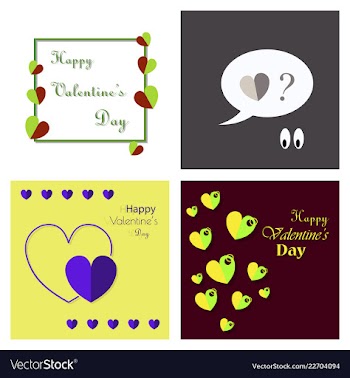 Happy valentines day greeting card beautiful love vector image