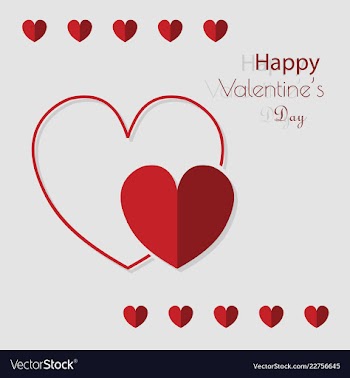Happy valentines day greeting card beautiful love vector image