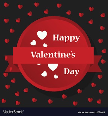 Happy valentines day greeting card beautiful love vector image