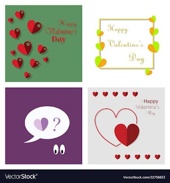 Happy valentines day greeting card beautiful love vector image