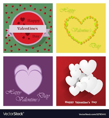 Happy valentines day greeting card beautiful love vector image