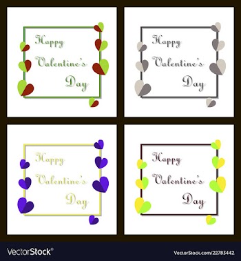 Happy valentines day greeting card beautiful love vector image