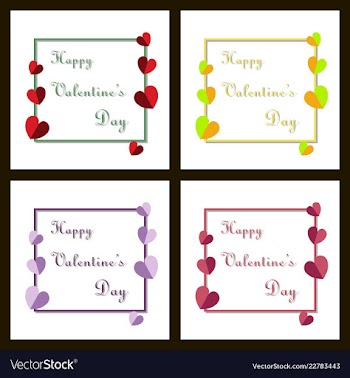Happy valentines day greeting card beautiful love vector image