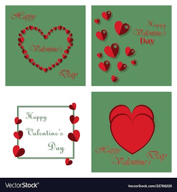 Happy valentines day greeting card beautiful love vector image