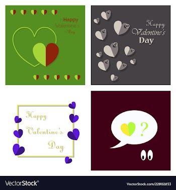 Happy valentines day greeting card beautiful love vector image
