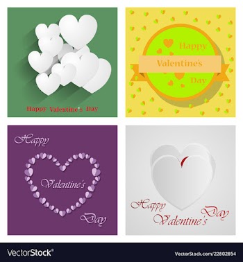 Happy valentines day greeting card beautiful love vector image
