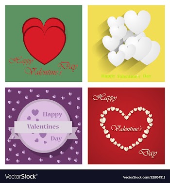 Happy valentines day greeting card beautiful love vector image