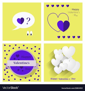 Happy valentines day greeting card beautiful love vector image