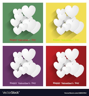 Happy valentines day greeting card beautiful love vector image