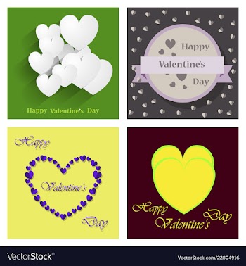 Happy valentines day greeting card beautiful love vector image
