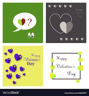 Happy valentines day greeting card beautiful love vector image