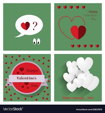 Happy valentines day greeting card beautiful love vector image