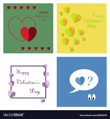 Happy valentines day greeting card beautiful love vector image