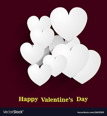Happy valentines day greeting card beautiful love vector image