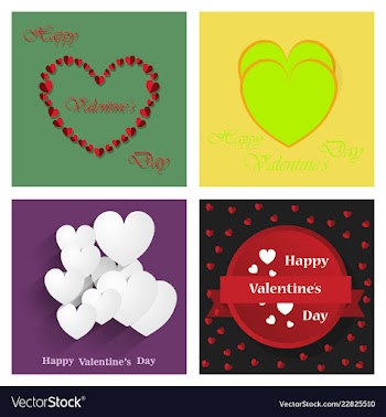 Happy valentines day greeting card beautiful love vector image