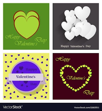 Happy valentines day greeting card beautiful love vector image