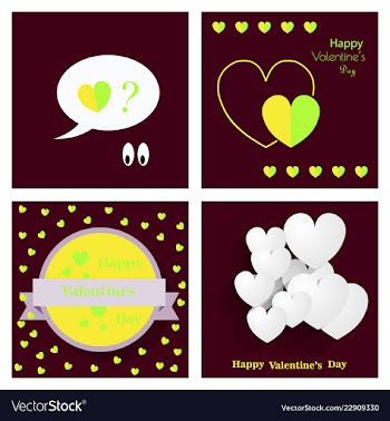 Happy valentines day greeting card beautiful love vector image