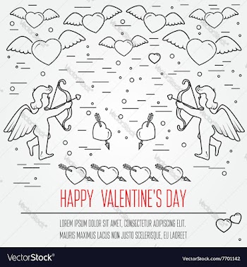  					Happy Valentines Day greetings card labels badges vector image														
