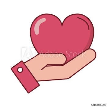 happy valentines day hand lifting heart
