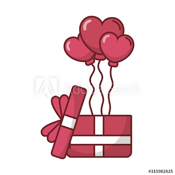 happy valentines day heart balloons helium with gifts