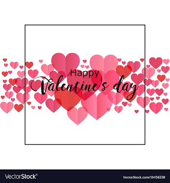 Happy valentines day romantic perfect for design vector image
