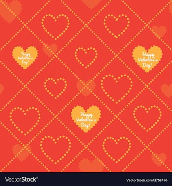 Happy Valentines Day Seamless pattern vector image