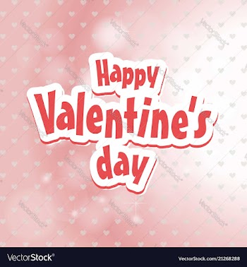 Happy valentines day typographic pink pattern vector image