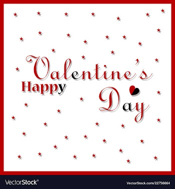Happy valentines day typography design with paper vector image