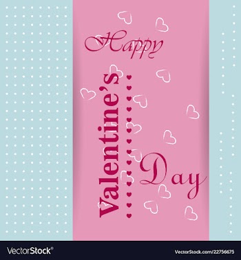 Happy valentines day typography design with paper vector image