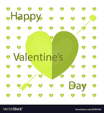 Happy valentines day typography design with paper vector image