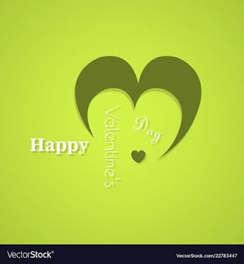 Happy valentines day typography design with paper vector image