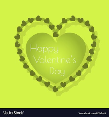 Happy valentines day typography design with paper vector image