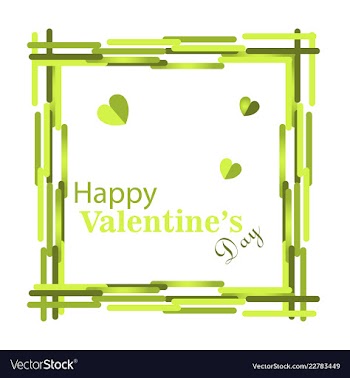Happy valentines day typography design with paper vector image