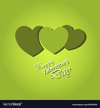 Happy valentines day typography design with paper vector image