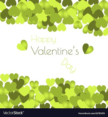 Happy valentines day typography design with paper vector image