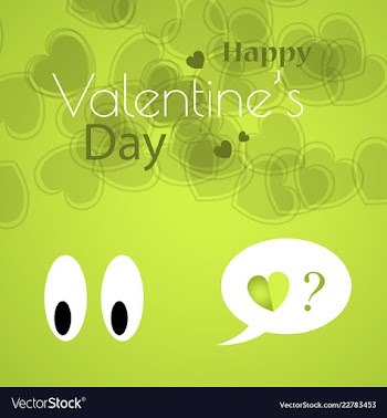 Happy valentines day typography design with paper vector image