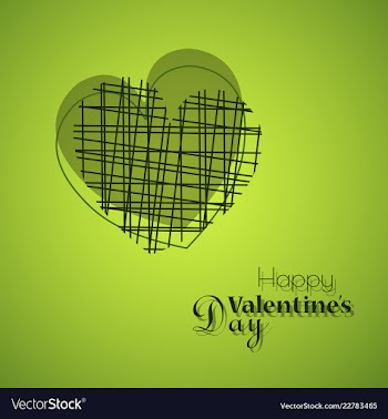 Happy valentines day typography design with paper vector image