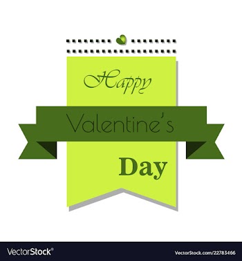 Happy valentines day typography design with paper vector image
