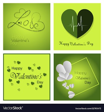 Happy valentines day typography design with paper vector image