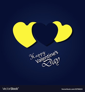 Happy valentines day typography design with paper vector image