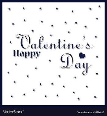 Happy valentines day typography design with paper vector image