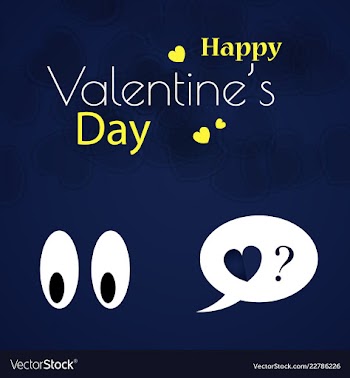Happy valentines day typography design with paper vector image