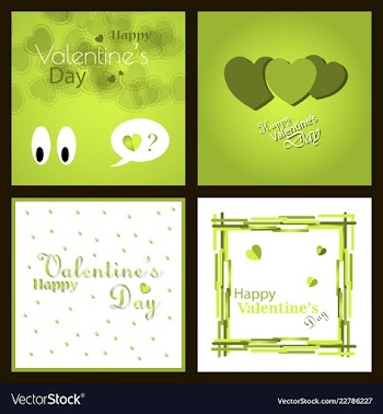 Happy valentines day typography design with paper vector image