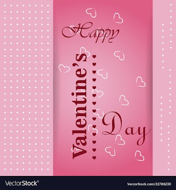 Happy valentines day typography design with paper vector image