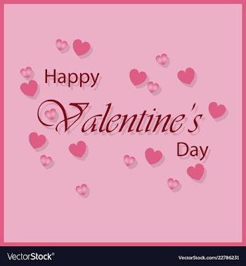Happy valentines day typography design with paper vector image
