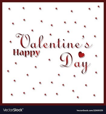 Happy valentines day typography design with paper vector image