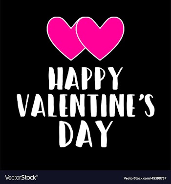 happy valentines day typography quotes design